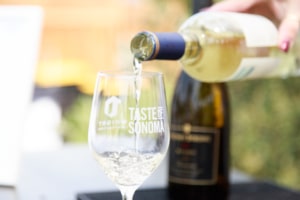 Taste of Sonoma Glass and Wine Pour