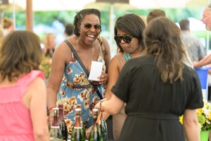 Woman laughing at Taste of Sonoma